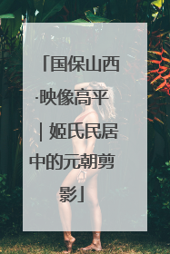 国保山西·映像高平｜姬氏民居中的元朝剪影