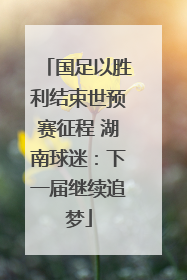 国足以胜利结束世预赛征程 湖南球迷：下一届继续追梦