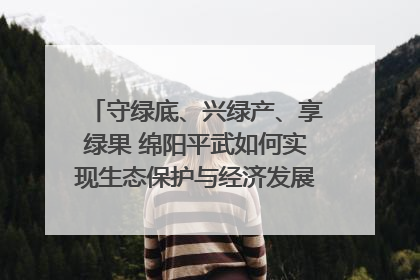 守绿底、兴绿产、享绿果 绵阳平武如何实现生态保护与经济发展双赢？｜新闻发布最前线·深一度