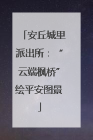 安丘城里派出所：“云端枫桥”绘平安图景