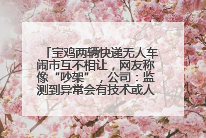 宝鸡两辆快递无人车闹市互不相让，网友称像“吵架”，公司：监测到异常会有技术或人为干预处置