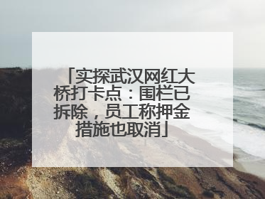 实探武汉网红大桥打卡点：围栏已拆除，员工称押金措施也取消