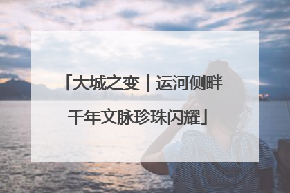大城之变｜运河侧畔 千年文脉珍珠闪耀