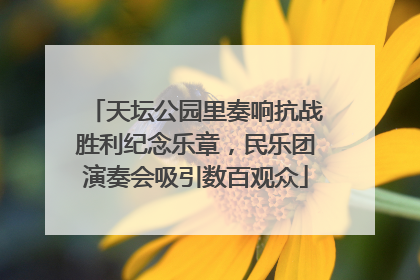 天坛公园里奏响抗战胜利纪念乐章，民乐团演奏会吸引数百观众