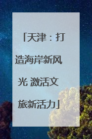 天津：打造海岸新风光 激活文旅新活力