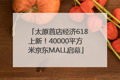 太原首店经济618上新！40000平方米京东MALL启幕