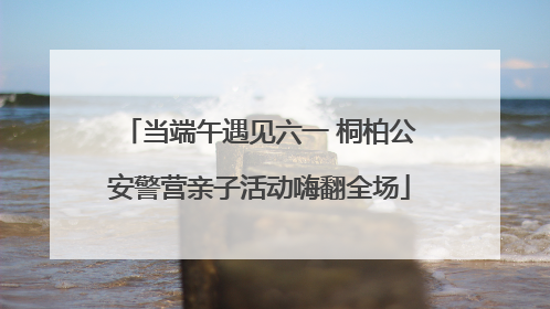 当端午遇见六一 桐柏公安警营亲子活动嗨翻全场