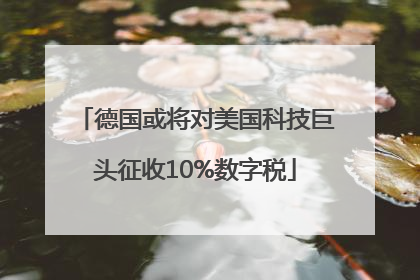 德国或将对美国科技巨头征收10%数字税