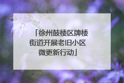 徐州鼓楼区牌楼街道开展老旧小区微更新行动
