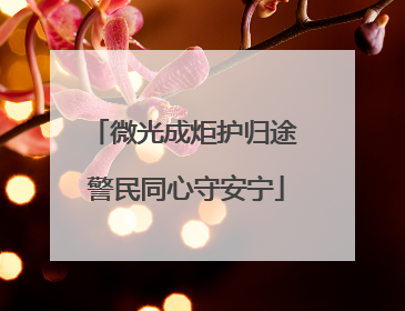 微光成炬护归途 警民同心守安宁