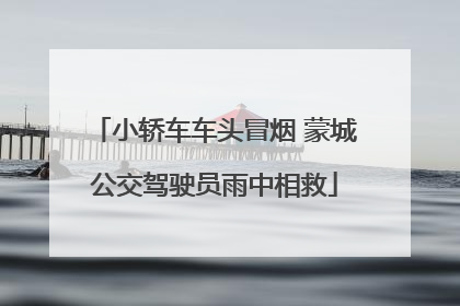 小轿车车头冒烟 蒙城公交驾驶员雨中相救