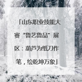 山东职业技能大赛“鲁艺鲁品”展区：葫芦为纸刀作笔，绘乾坤万象