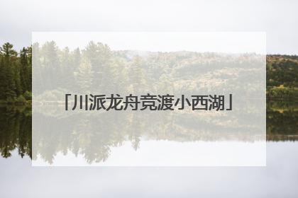 川派龙舟竞渡小西湖