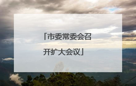 市委常委会召开扩大会议