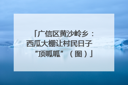 广信区黄沙岭乡：西瓜大棚让村民日子“顶呱呱”（图）