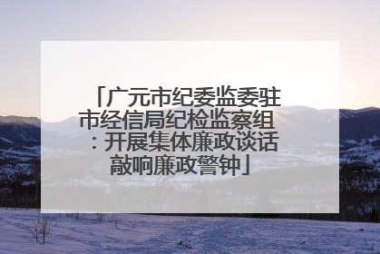 广元市纪委监委驻市经信局纪检监察组：开展集体廉政谈话 敲响廉政警钟