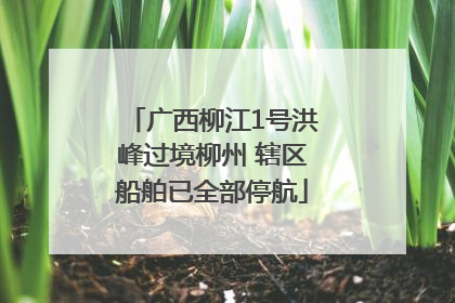 广西柳江1号洪峰过境柳州 辖区船舶已全部停航