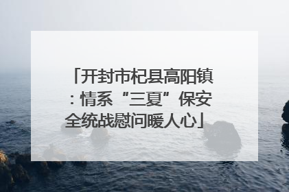 开封市杞县高阳镇：情系“三夏”保安全统战慰问暖人心