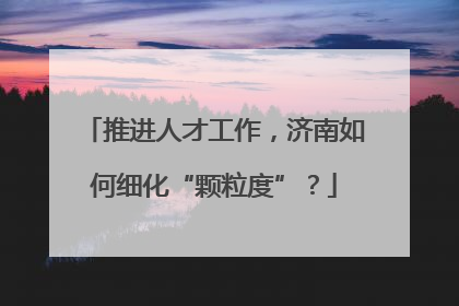 推进人才工作，济南如何细化“颗粒度”？