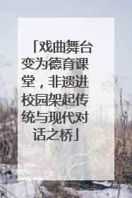 戏曲舞台变为德育课堂，非遗进校园架起传统与现代对话之桥