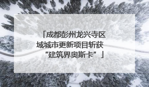 成都彭州龙兴寺区域城市更新项目斩获“建筑界奥斯卡”