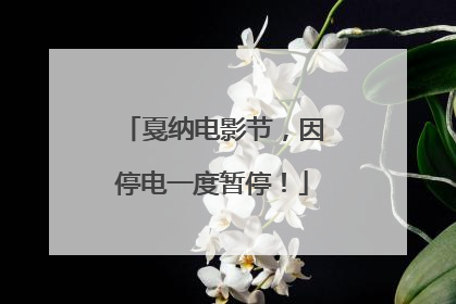 戛纳电影节，因停电一度暂停！