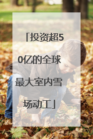 投资超50亿的全球最大室内雪场动工