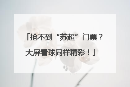 抢不到“苏超”门票？大屏看球同样精彩！