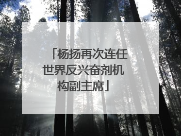 杨扬再次连任世界反兴奋剂机构副主席