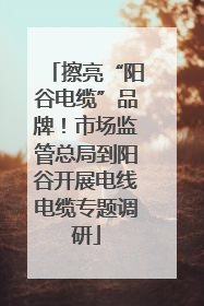 擦亮“阳谷电缆”品牌！市场监管总局到阳谷开展电线电缆专题调研