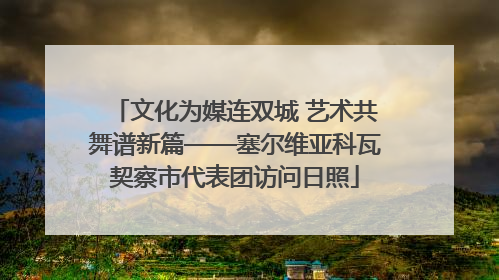 文化为媒连双城 艺术共舞谱新篇——塞尔维亚科瓦契察市代表团访问日照