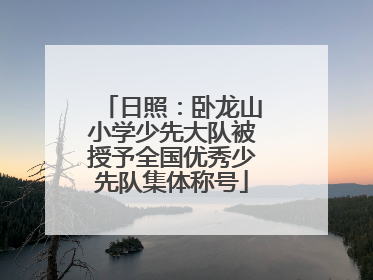 日照：卧龙山小学少先大队被授予全国优秀少先队集体称号