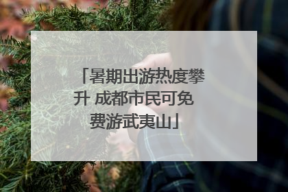 暑期出游热度攀升 成都市民可免费游武夷山