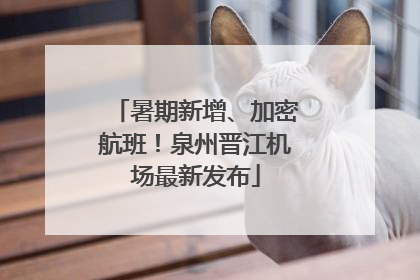 暑期新增、加密航班！泉州晋江机场最新发布