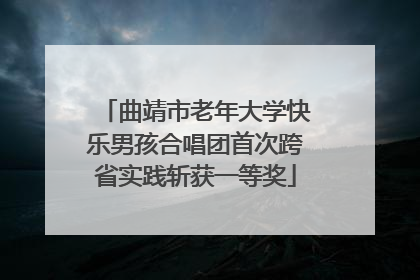 曲靖市老年大学快乐男孩合唱团首次跨省实践斩获一等奖