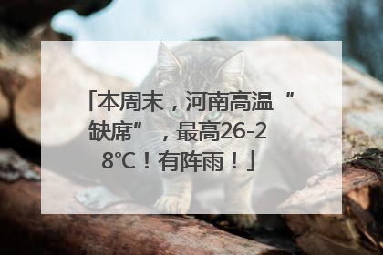 本周末，河南高温“缺席”，最高26-28℃！有阵雨！
