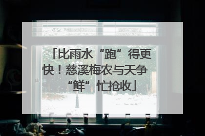比雨水“跑”得更快！慈溪梅农与天争“鲜”忙抢收