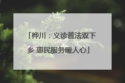 桦川：义诊普法双下乡 惠民服务暖人心