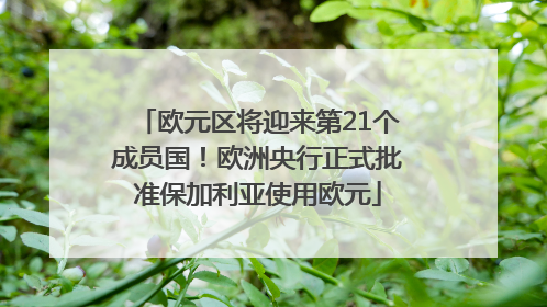 欧元区将迎来第21个成员国！欧洲央行正式批准保加利亚使用欧元
