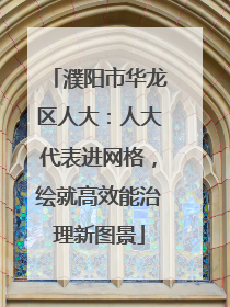 濮阳市华龙区人大：人大代表进网格，绘就高效能治理新图景