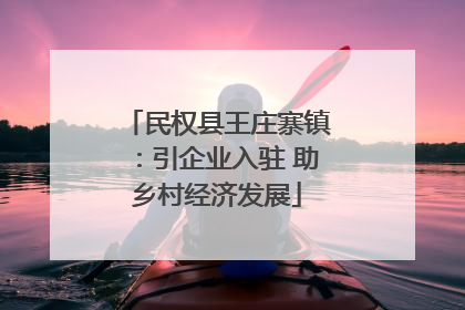 民权县王庄寨镇：引企业入驻 助乡村经济发展