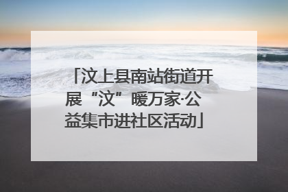 汶上县南站街道开展“汶”暖万家·公益集市进社区活动