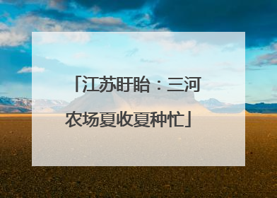 江苏盱眙：三河农场夏收夏种忙