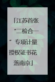 江苏首张“二检合一”专项计量授权证书花落南京