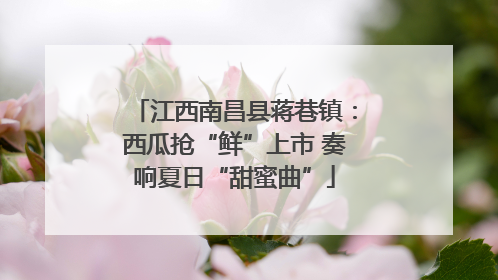 江西南昌县蒋巷镇：西瓜抢“鲜”上市 奏响夏日“甜蜜曲”