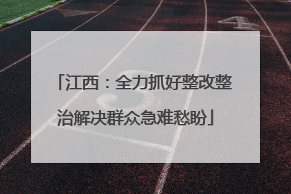 江西：全力抓好整改整治解决群众急难愁盼