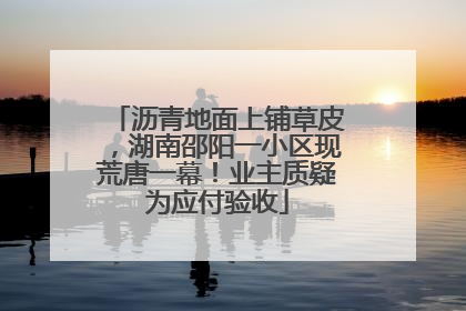 沥青地面上铺草皮，湖南邵阳一小区现荒唐一幕！业主质疑为应付验收