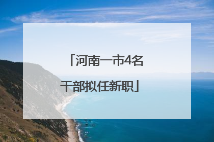 河南一市4名干部拟任新职