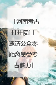 河南考古打开院门 邀请公众零距离感受考古魅力
