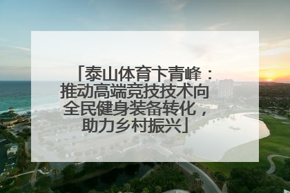 泰山体育卞青峰：推动高端竞技技术向全民健身装备转化，助力乡村振兴